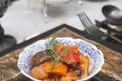 ガラス食器, テーブルコーディネート, ラタトゥイユ, オリエンタル