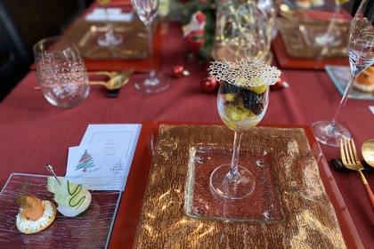 テーブルコーディネート, クリスマステーブルコーディネート, レースチュイル