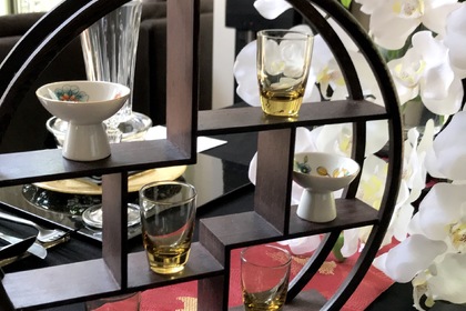 シノワズリ, テーブルコーディネート, 中秋の名月, 日本酒