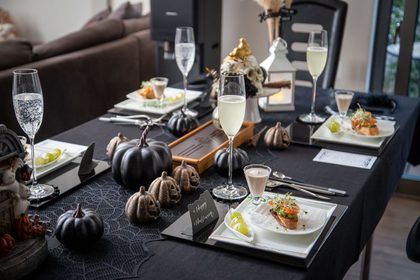 ハロウィン,　ハロウィンテーブルコーディネート, テーブルコーディネート, 料理教室, 料理教室練馬