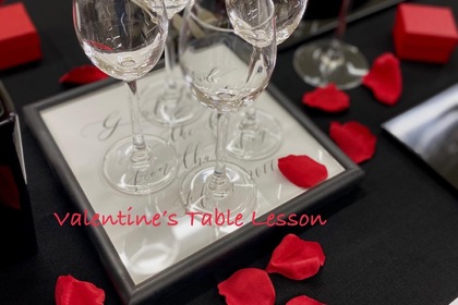 バレンタインテーブル, バレンタインテーブルコーディネート, 料理教室練馬, テーブルコーディネート練馬, テーブルコーディネート東京