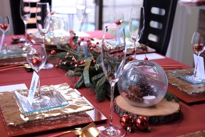 クリスマス, クリスマステーブルコーディネート, テーブルコーディネート, 料理教室, 料理教室練馬