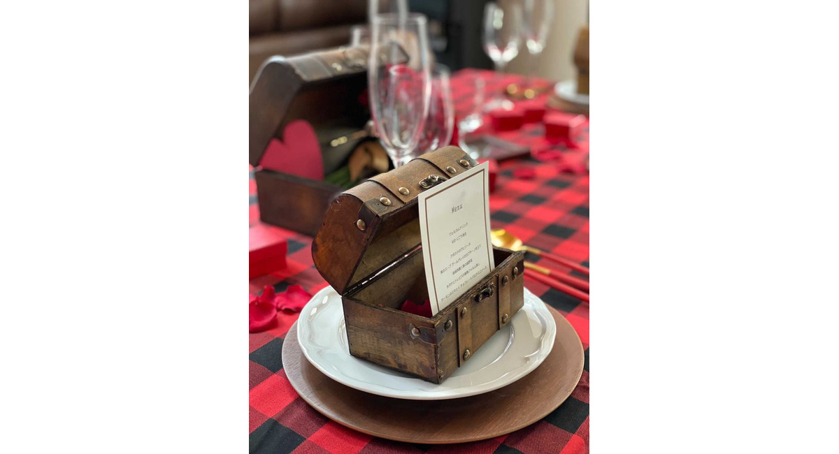 バレンタインテーブル, バレンタインテーブルコーディネート, 料理教室練馬, テーブルコーディネート練馬, テーブルコーディネート東京, 日本酒ペアリング