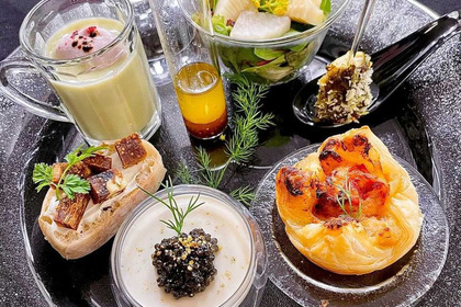 日本酒ペアリング, 和テーブル, テーブルコーディネート, 春テーブル, フィンガーフード