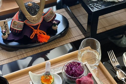 春テーブル, 春テーブルコーディネート, おもてなし料理, フィンガーフード, 日本酒ペアリング