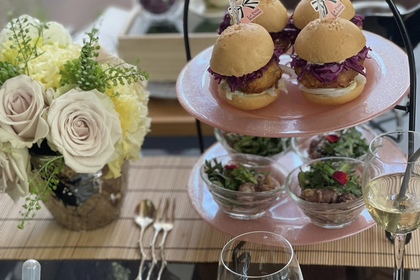 春テーブル, 春テーブルコーディネート, おもてなし料理, フィンガーフード, 日本酒ペアリング